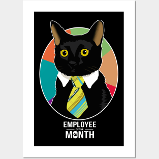 Business cat employee of the month Posters and Art